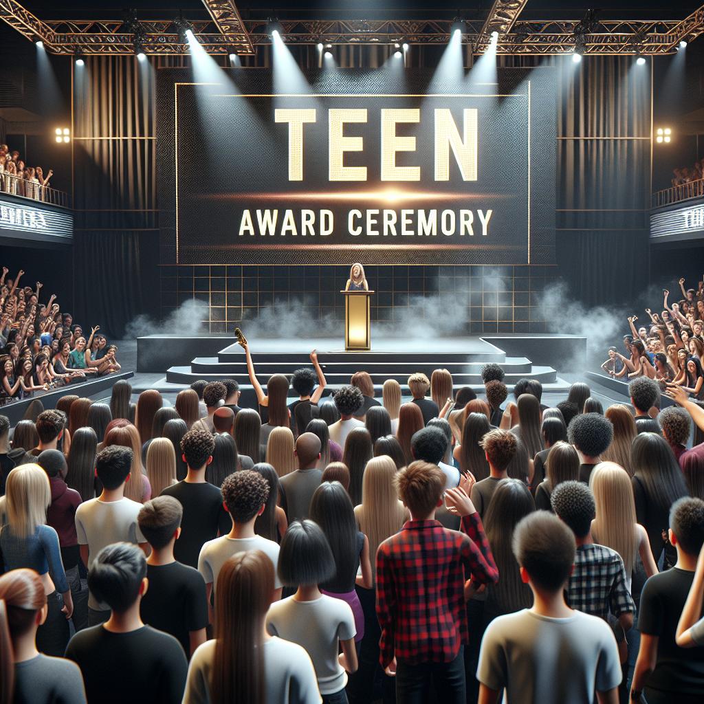 Teen award ceremony announcement