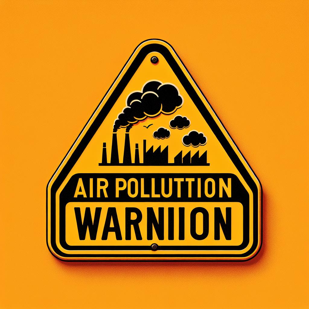 Air pollution warning sign.