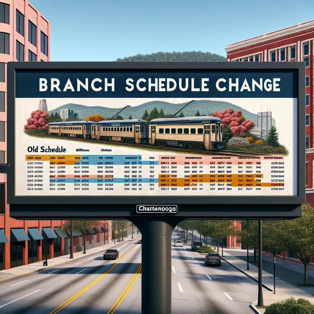 Chattanooga branch schedule change