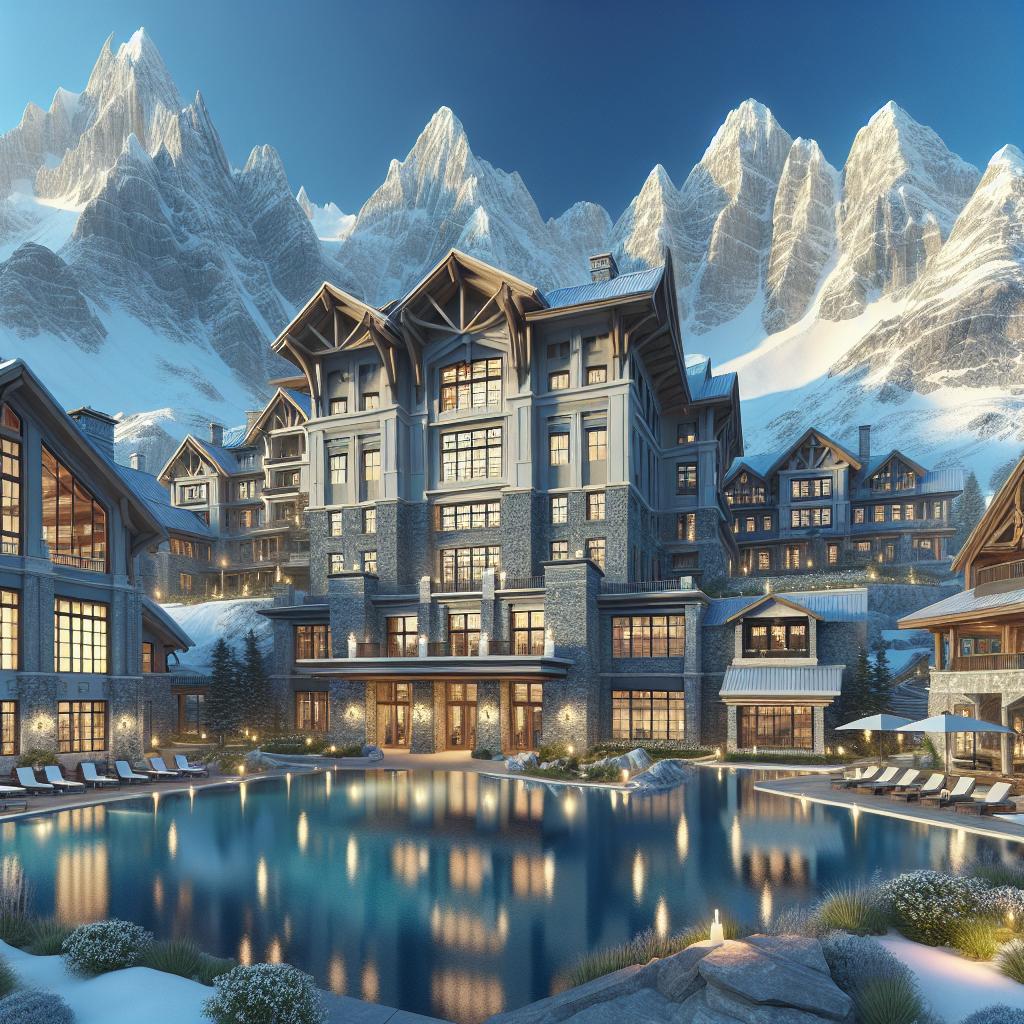 Mountain luxury resort retreat.