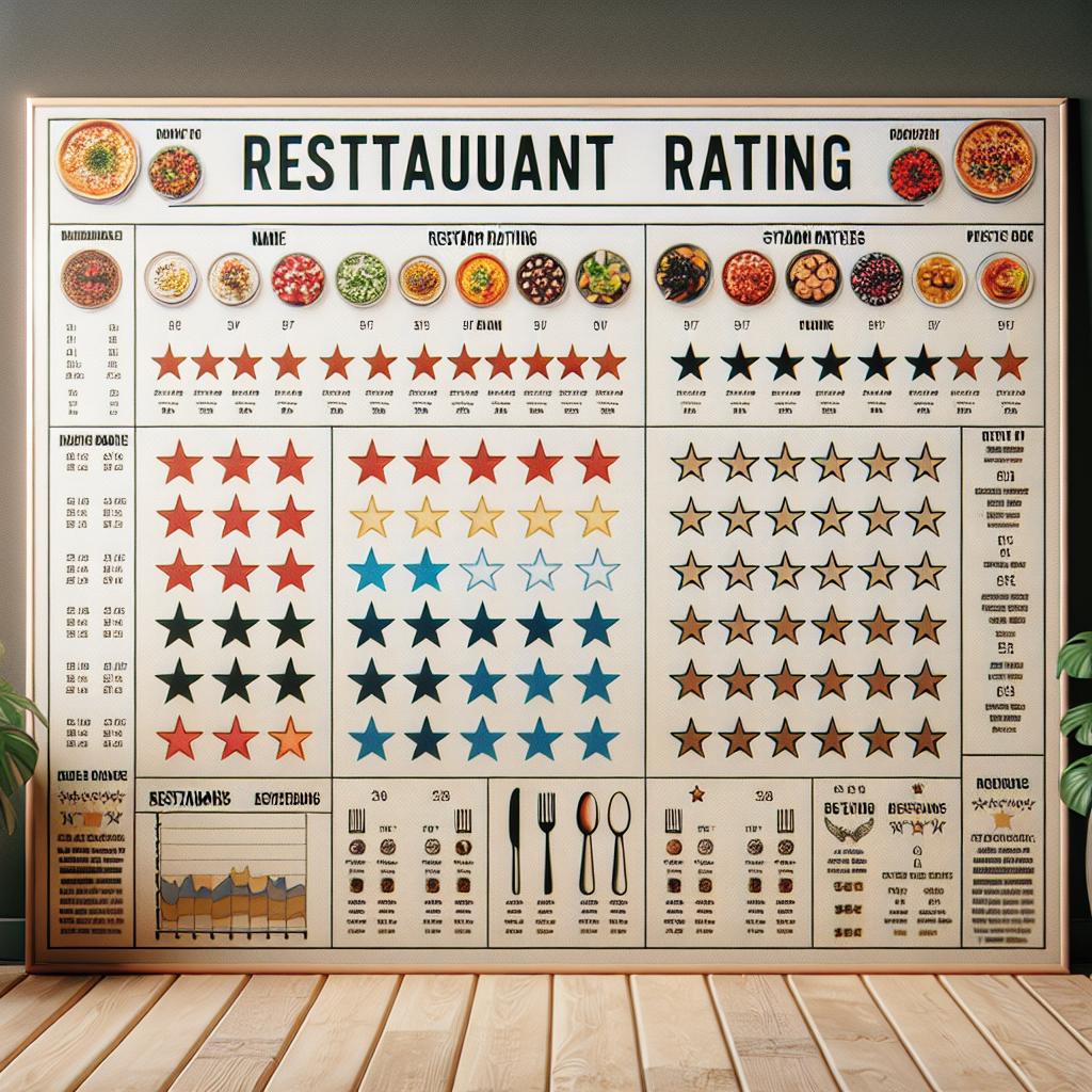 Restaurant rating comparison chart.