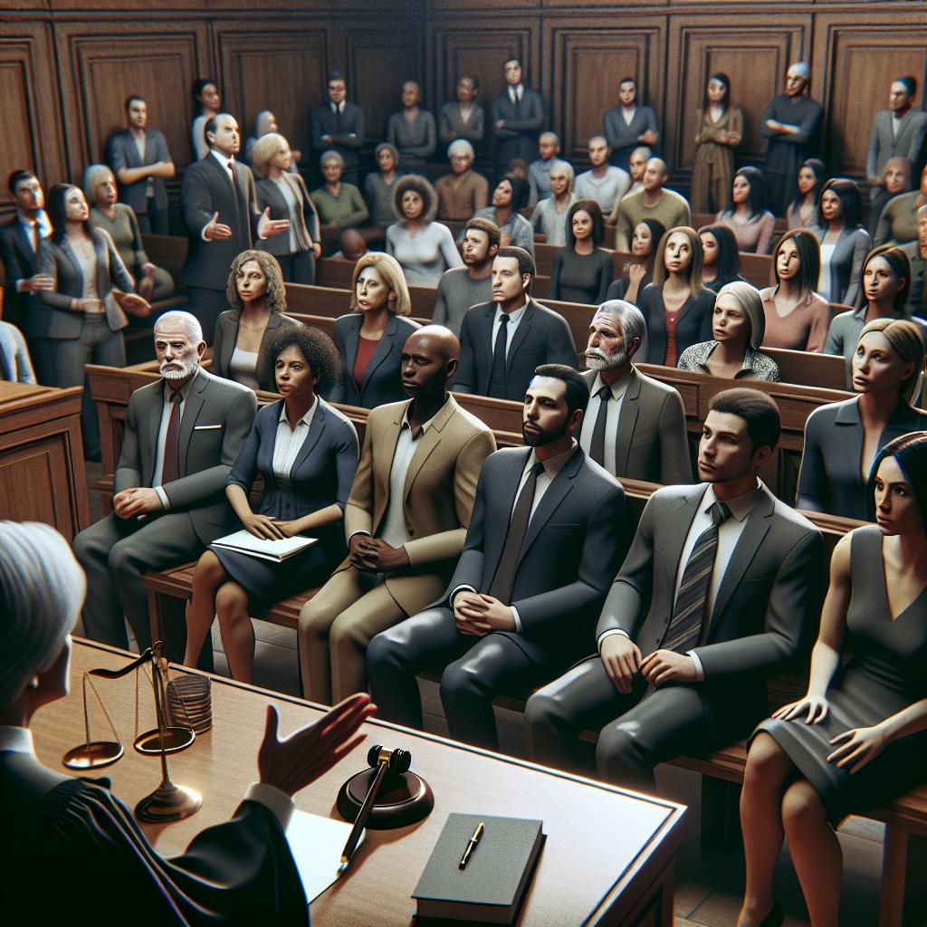 Courtroom Verdict Announcement Scene