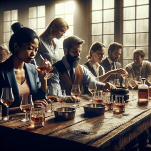 Whiskey tasting event concept.