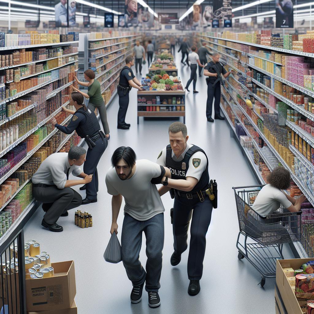 Supermarket Stalking Arrest Scene