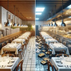 Comparison of restaurant cleanliness