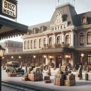 "Vintage train station hotel"