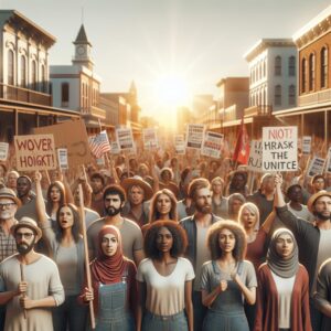 "Union rally in southern city"