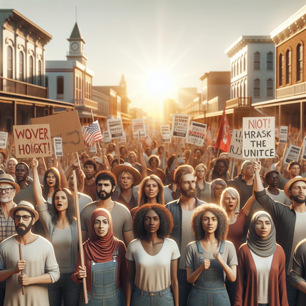 "Union rally in southern city"