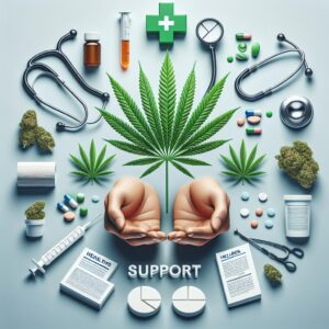 Medical Marijuana Support Concept