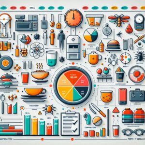 Restaurant inspection infographic illustration.