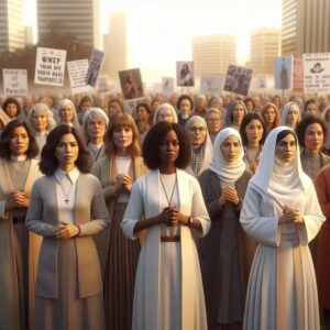 "Protest with female pastors"