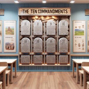 Ten Commandments school display