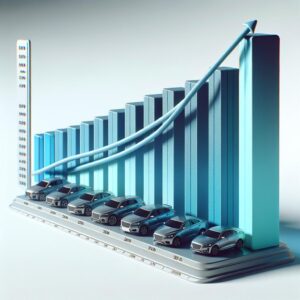 Car price decrease graph.