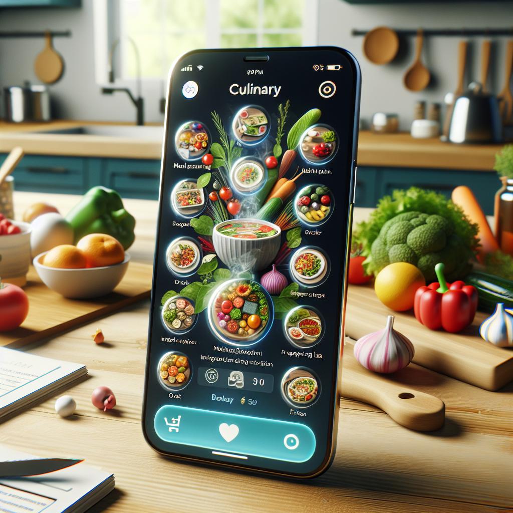 "Innovative culinary app concept"