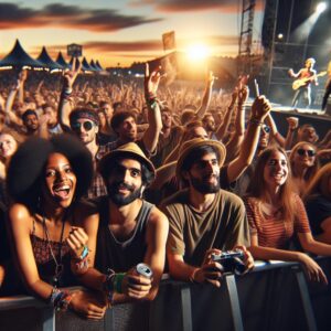 Crowd at music festival