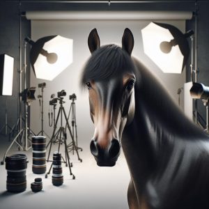 Horse portrait session gear.