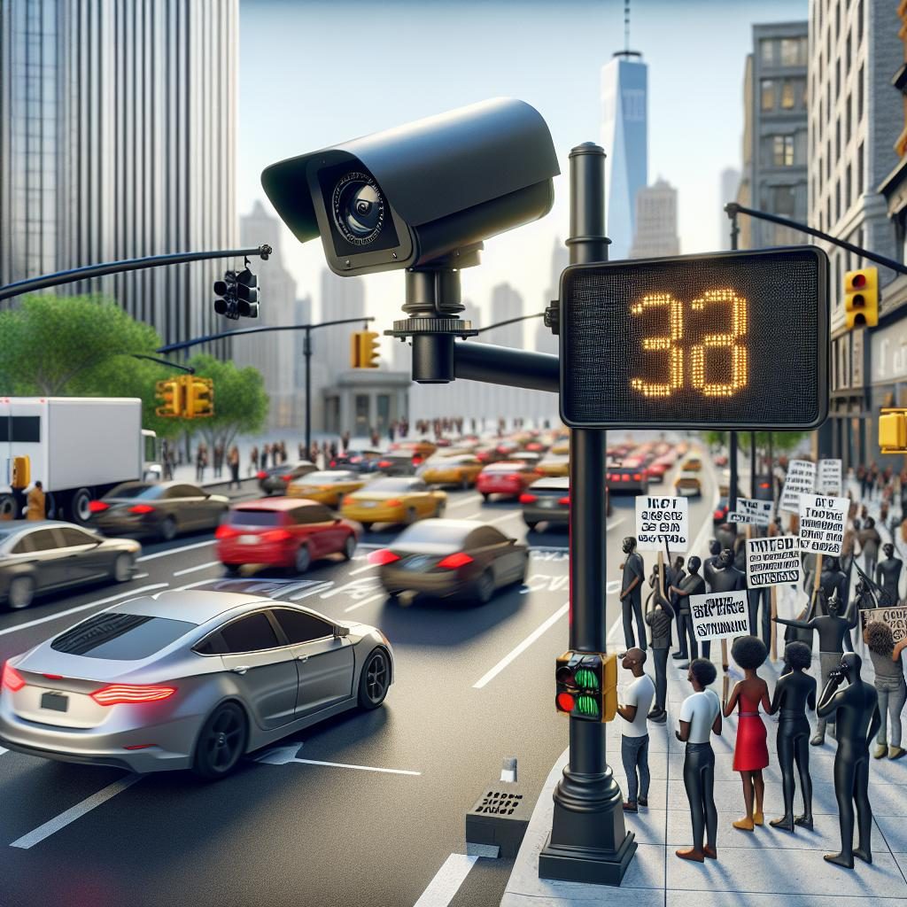 Traffic camera controversy illustration.