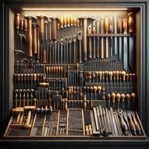 Artisan tools display showcase