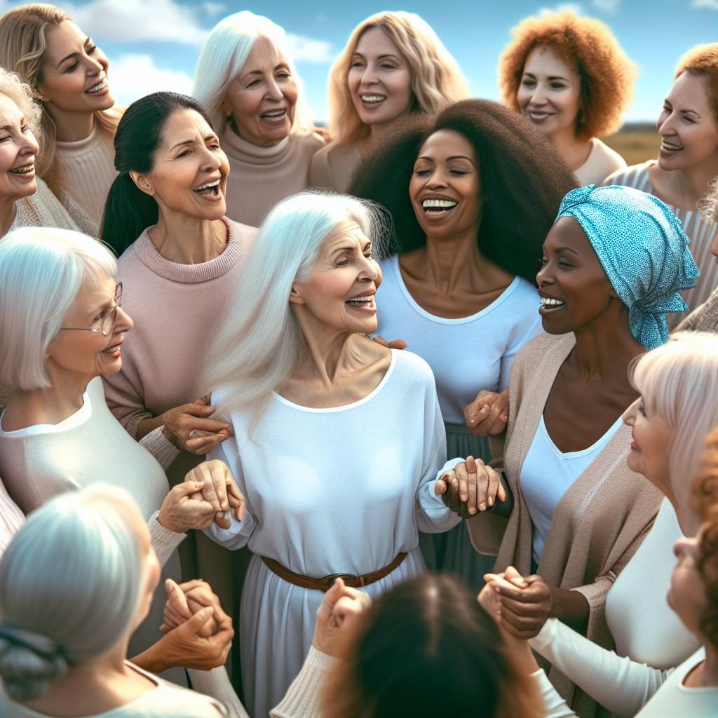 Empowered women uniting joyfully.