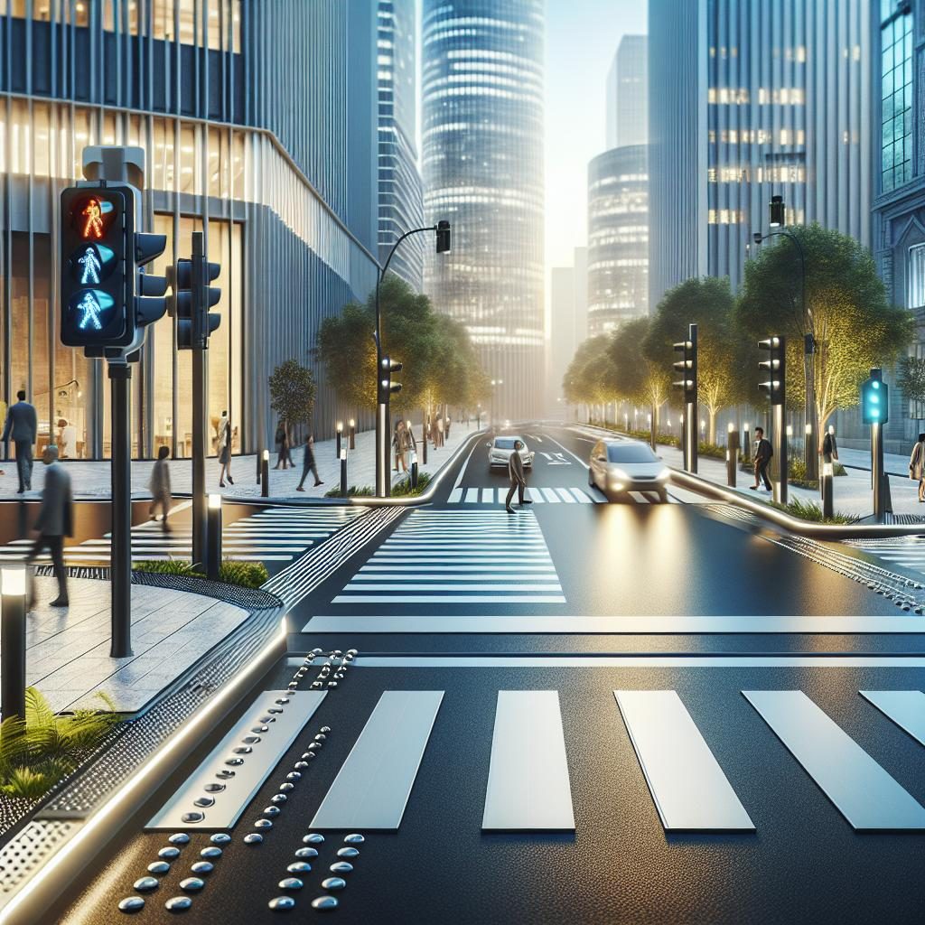 Pedestrian crossing redesign concept.