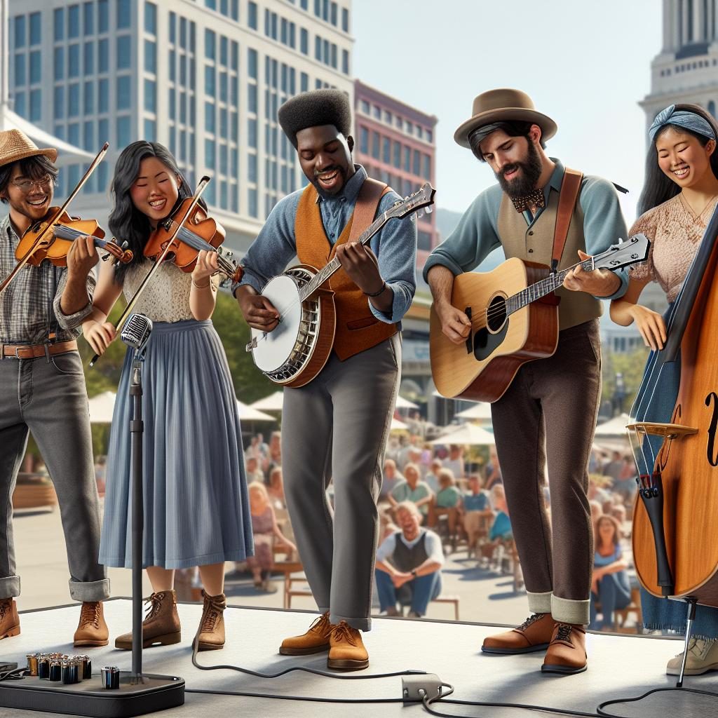 Bluegrass musicians in Chattanooga.