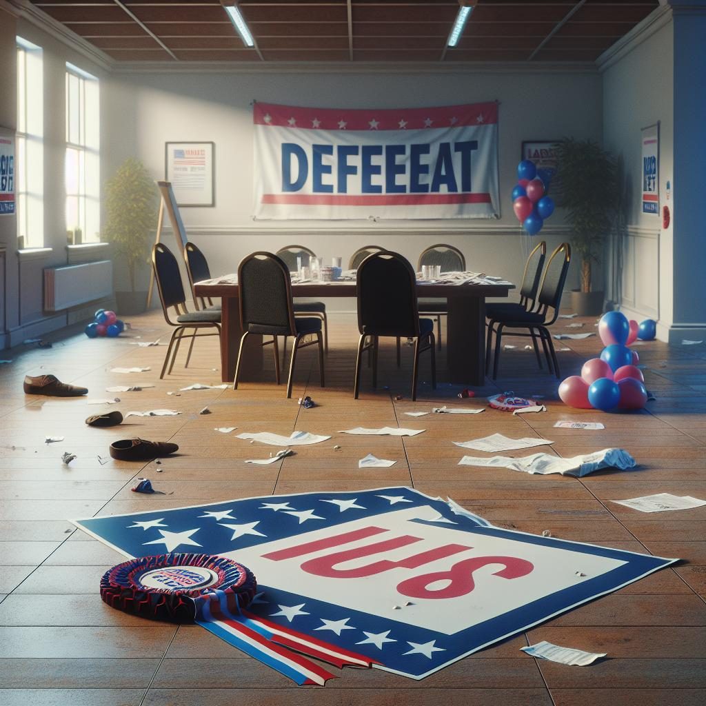 Election defeat concept image.