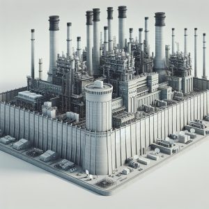 Modern fortress power plant.