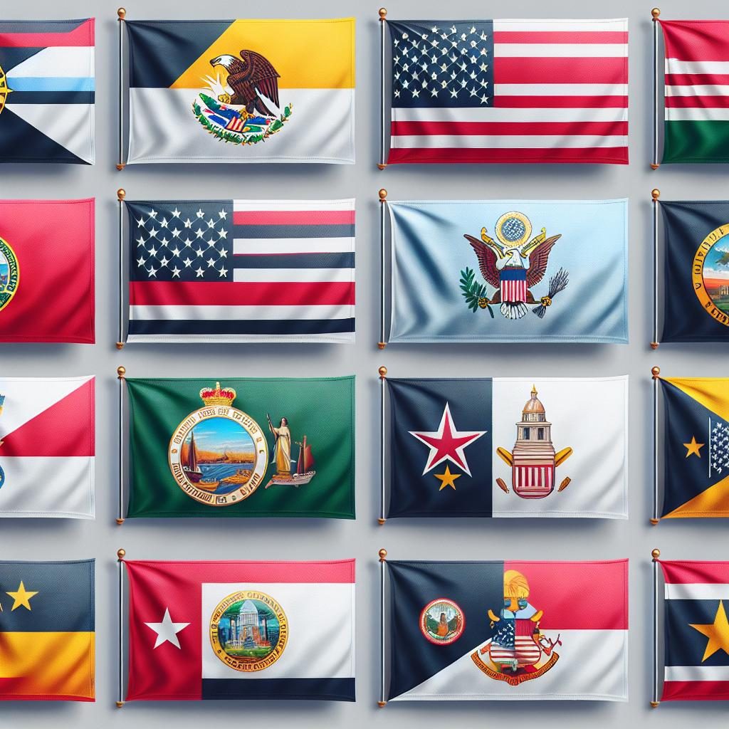 State flag comparison illustration.