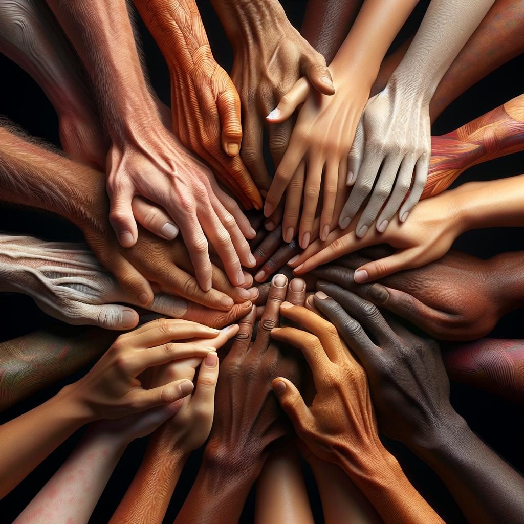 Diverse Hands Together