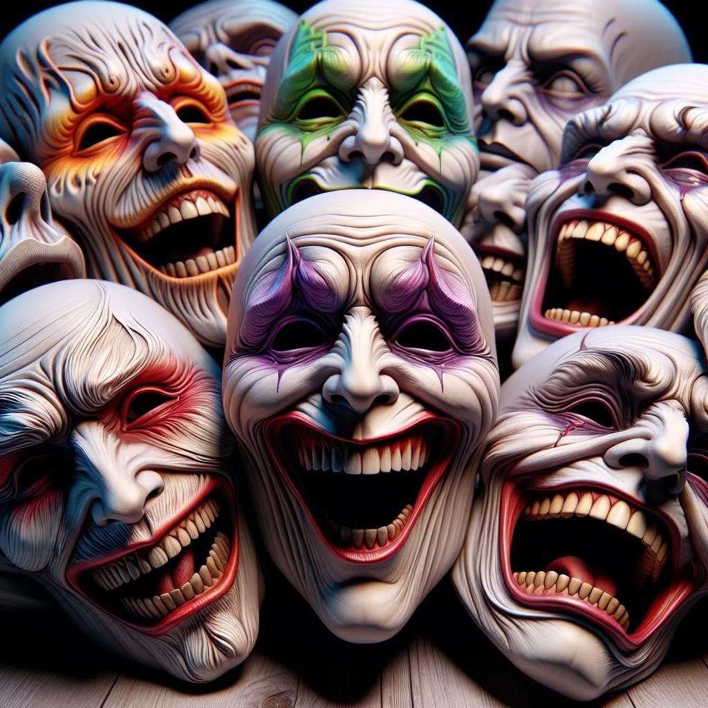 Haunting Laughter Masks