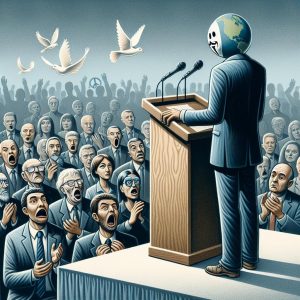 Satirical Politics Illustration