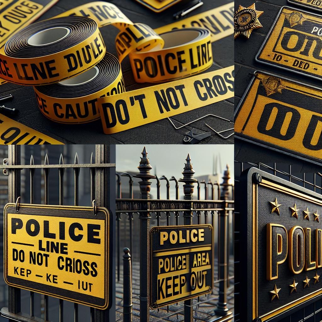 Police caution signs