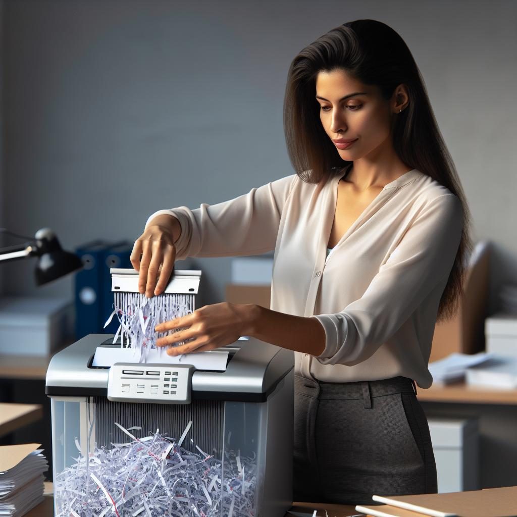 Shredding confidential documents