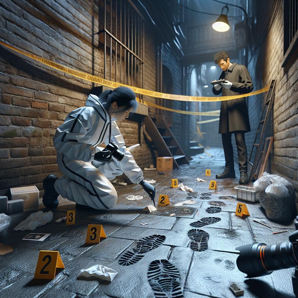 Crime scene investigation concept