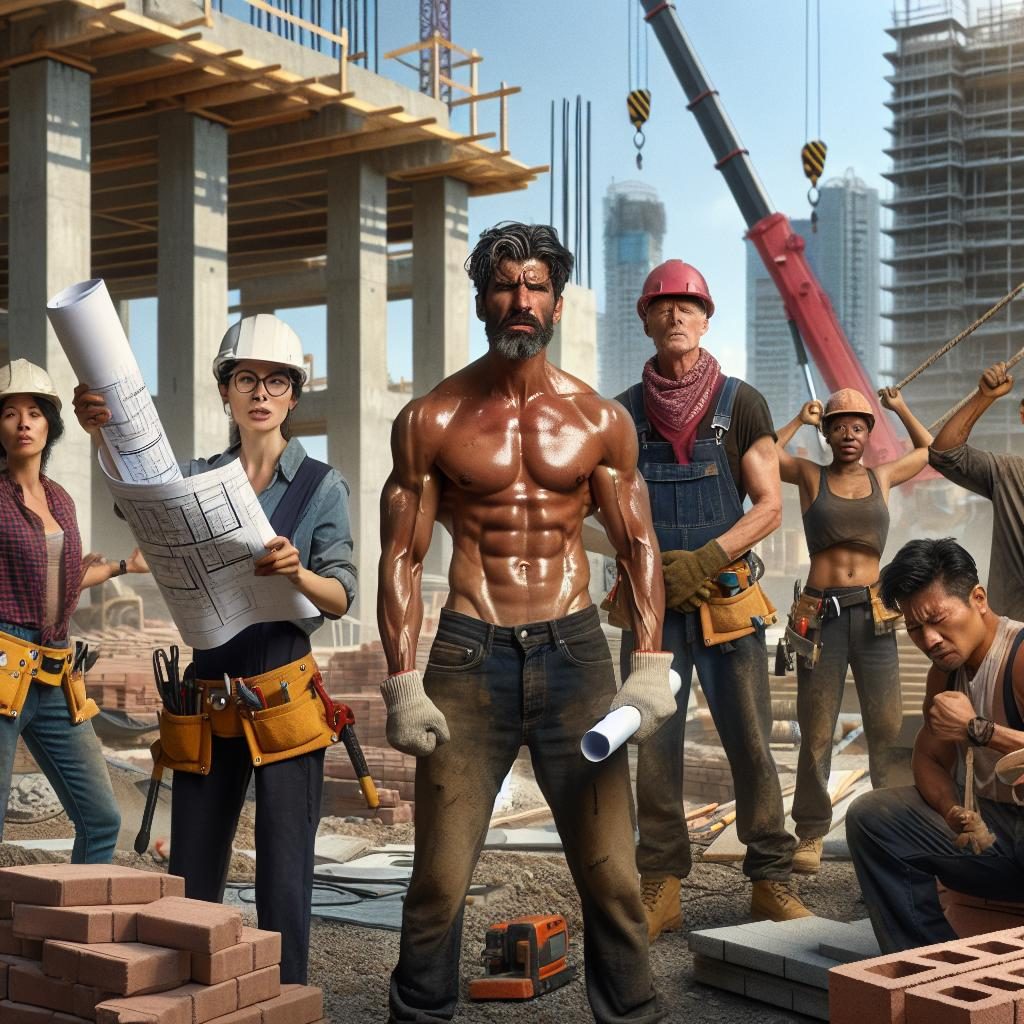 Construction Workers Struggling