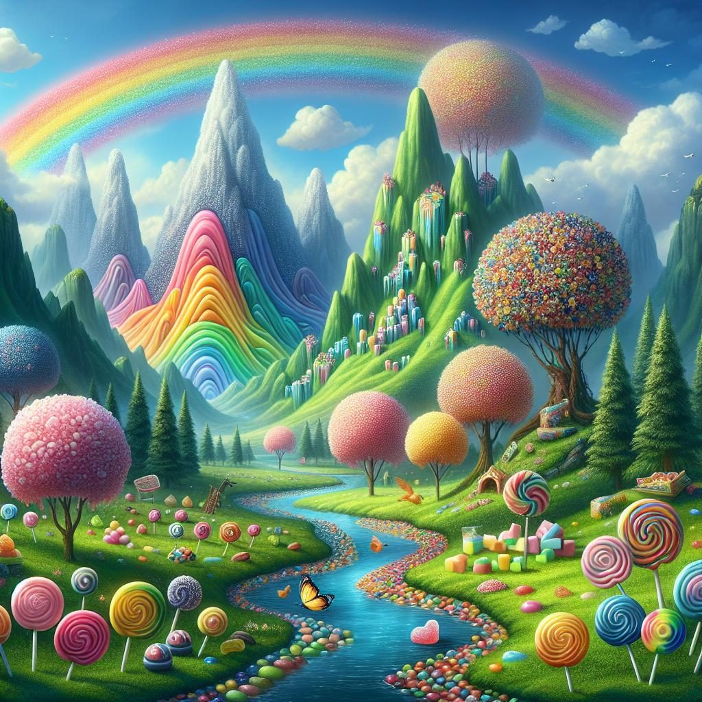 Colorful candy landscape