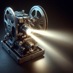 Vintage film projector glow