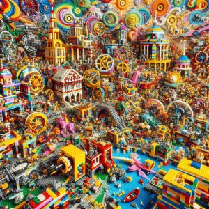 Colorful LEGO creations