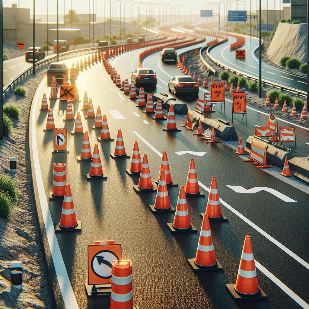 Traffic cones and detours