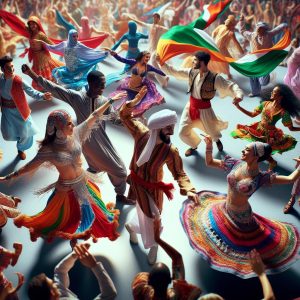 Colorful cultural dance celebration