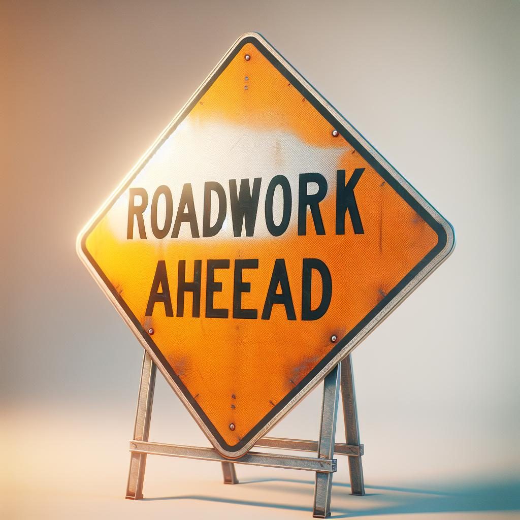 Roadwork Ahead Sign