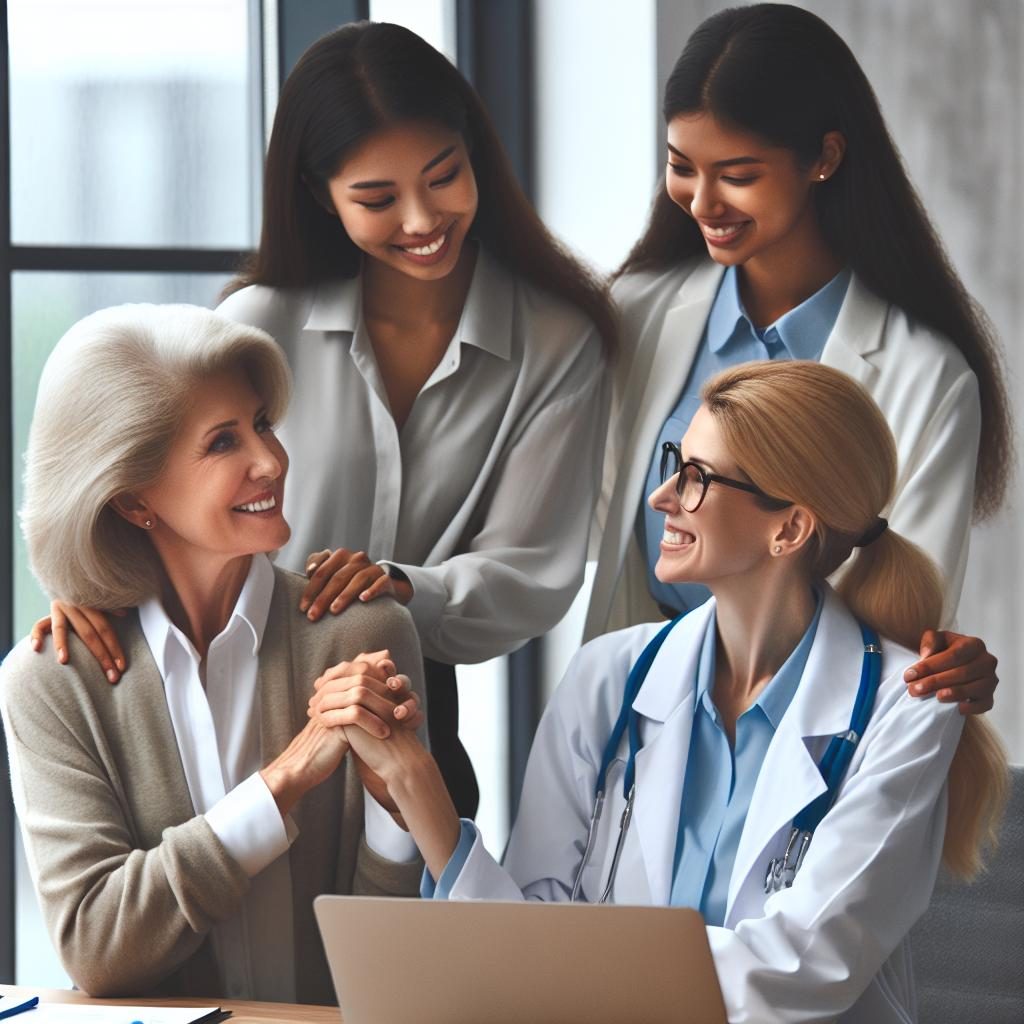 Professional women empowering each other