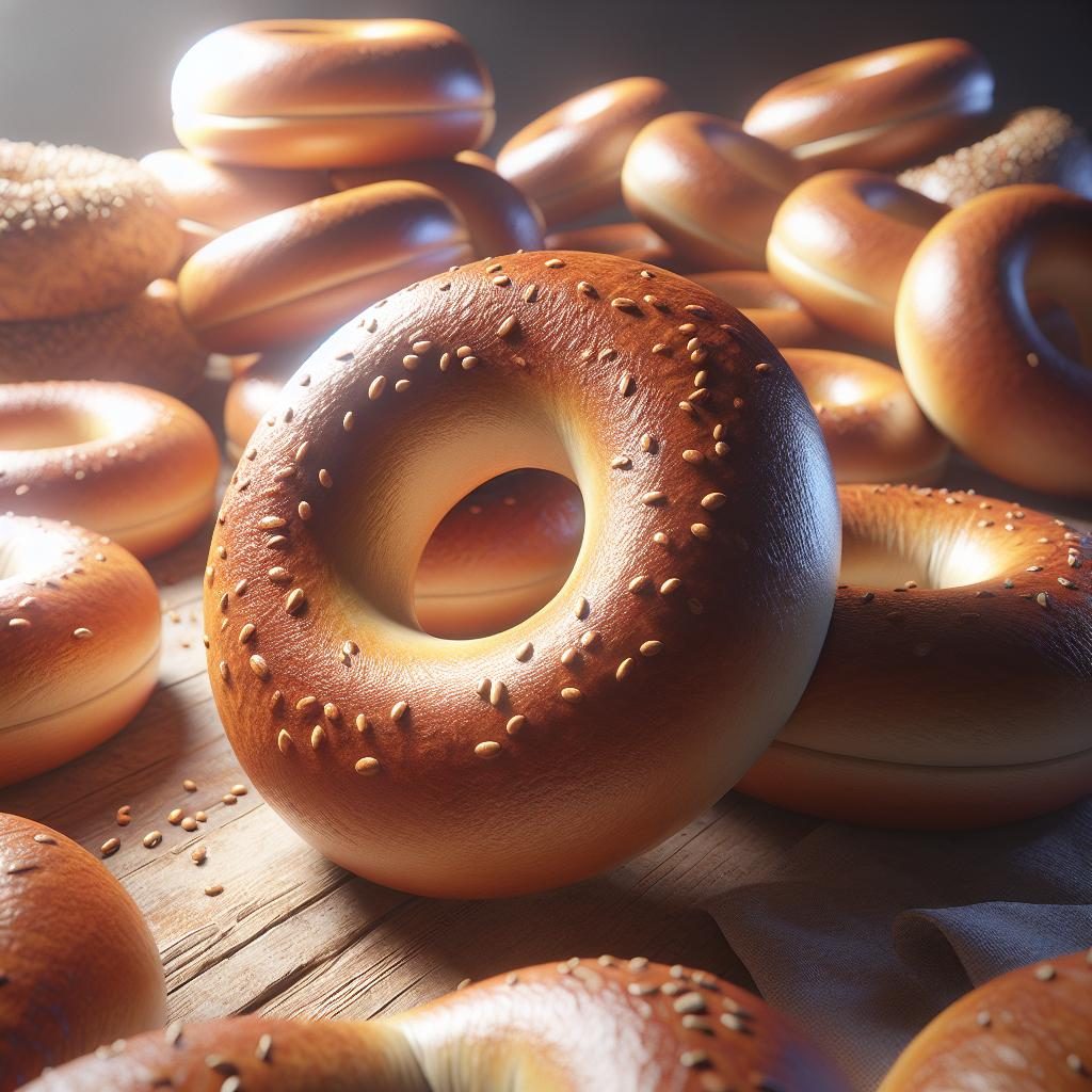 Freshly baked bagels