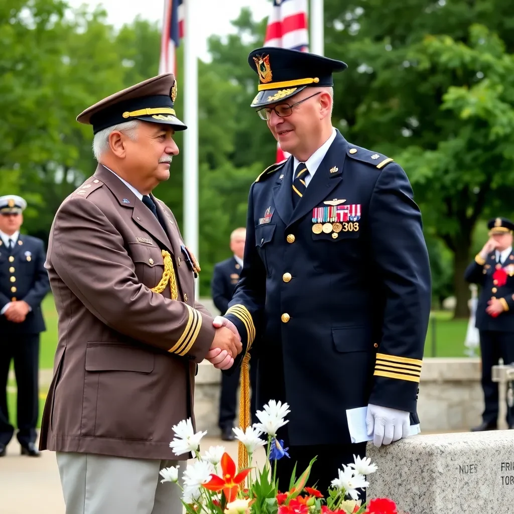 Chattanooga Veterans Honor Major Luckadoo's Friendship with Flight Lieutenant Sullivan at Cenotaph Dedication