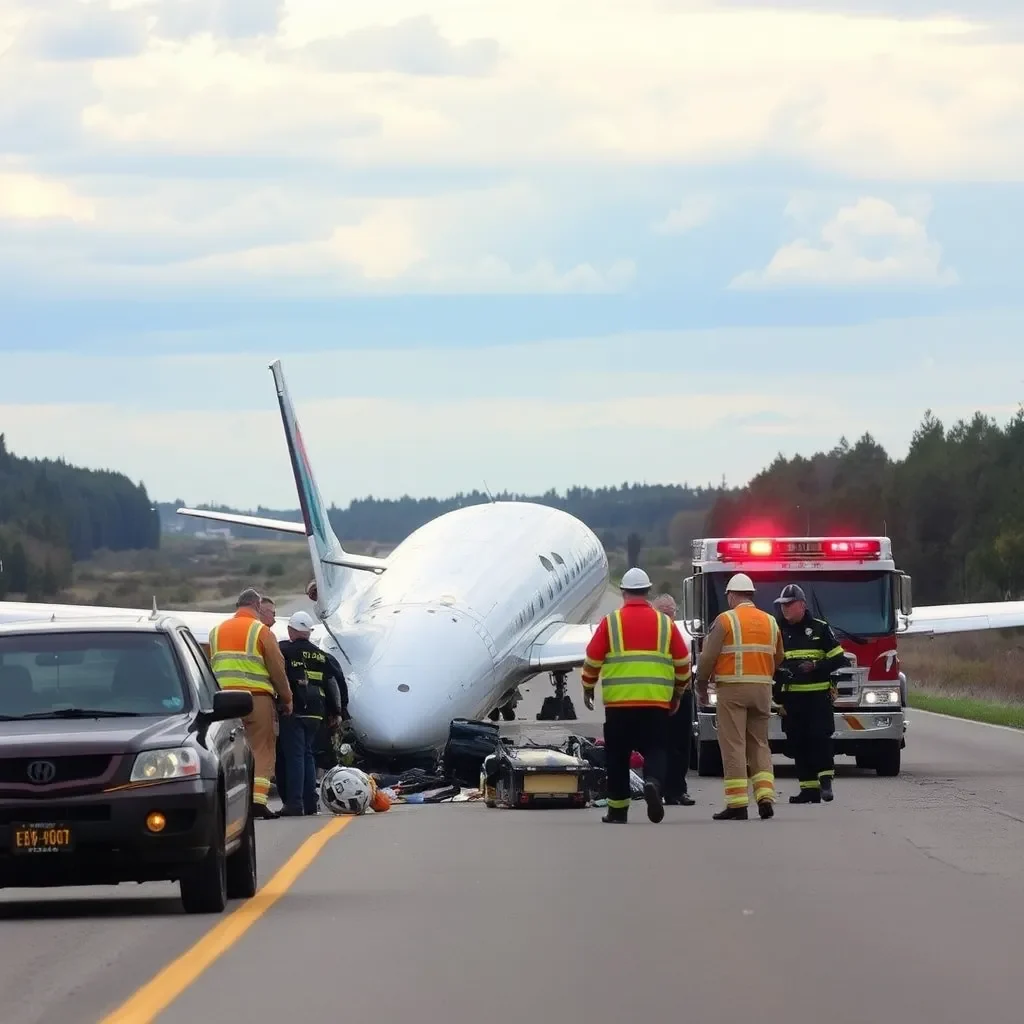 Chattanooga Officials Respond After Small Plane Crash on Busy Road, Pilots Unharmed