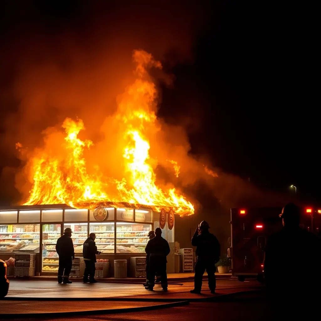 Chattanooga Grocery Store Engulfed in Flames: Firefighters Battle Early Morning Blaze