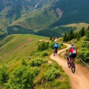 Scenic trail in Chattanooga for mountain biking