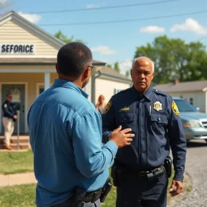 Community members gathering to discuss concerns about safety after deputy arrest