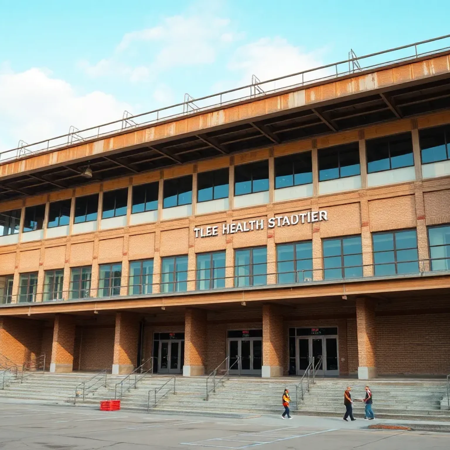 Renovated Engel Stadium site with health facility