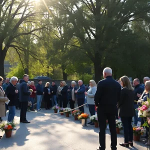 Community members gather to honor the memory of former pastor Herb Broadwater